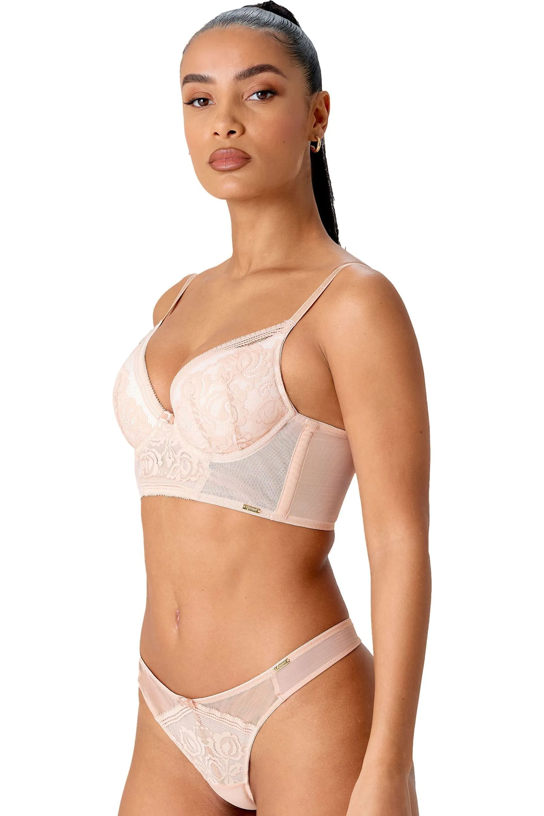 Gossard Encore - Maglia lunga imbottita color carne - Reggiseno: