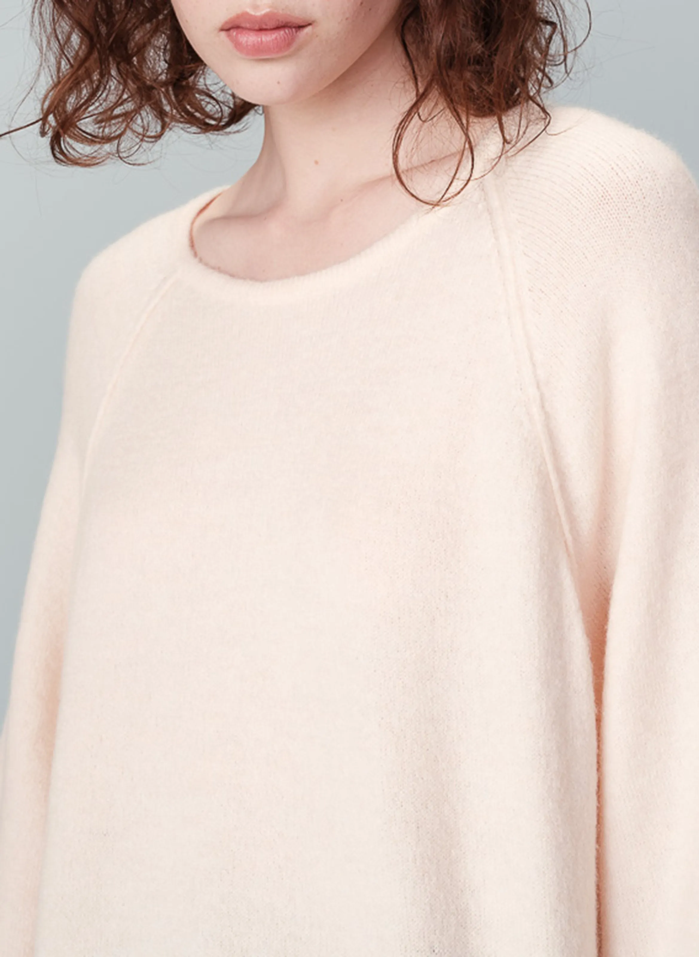  GRACE ET MILA   NANOU - Maglione scollo tondo ampio in maglia | Beige