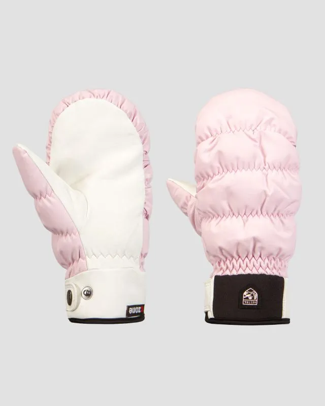 Guanti rosa da sci da donna Hestra Luomi CZone Female - mitt