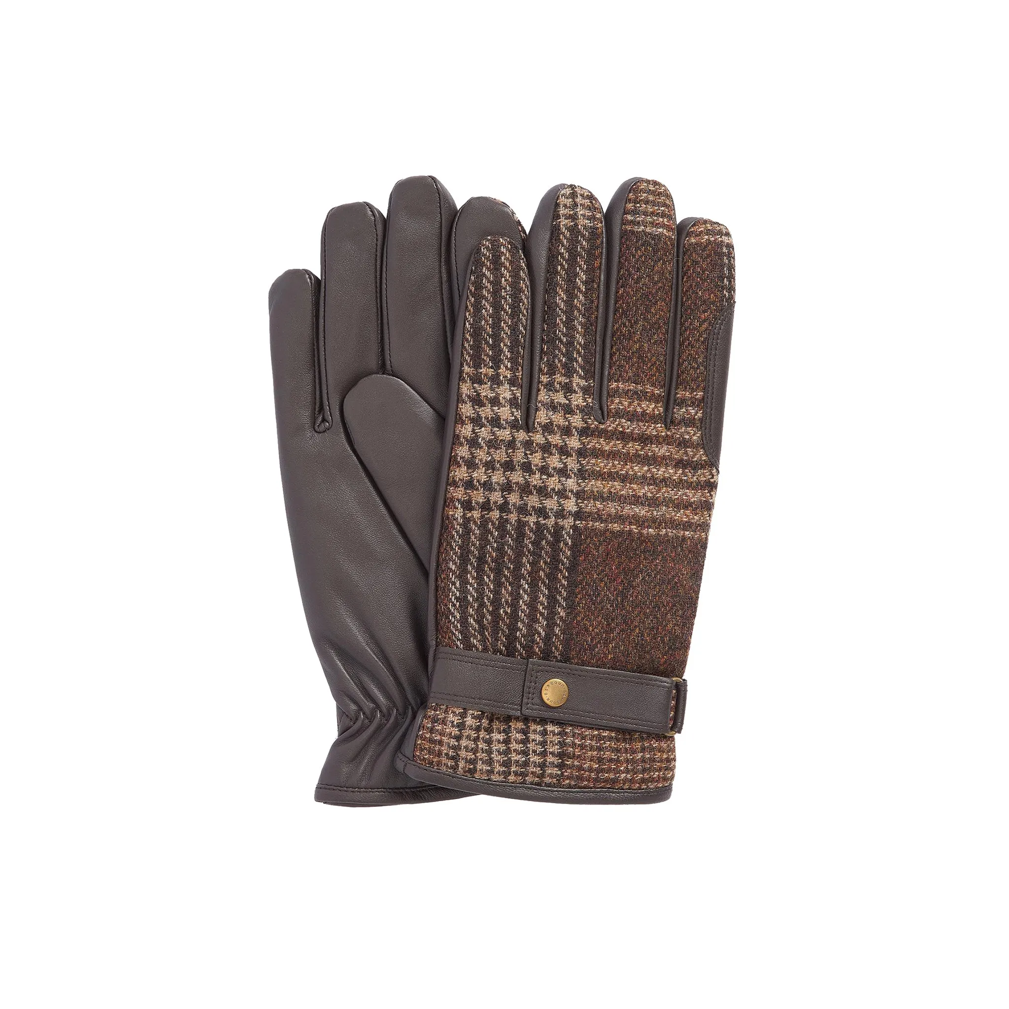 Guanti Uomo Marrone tartan