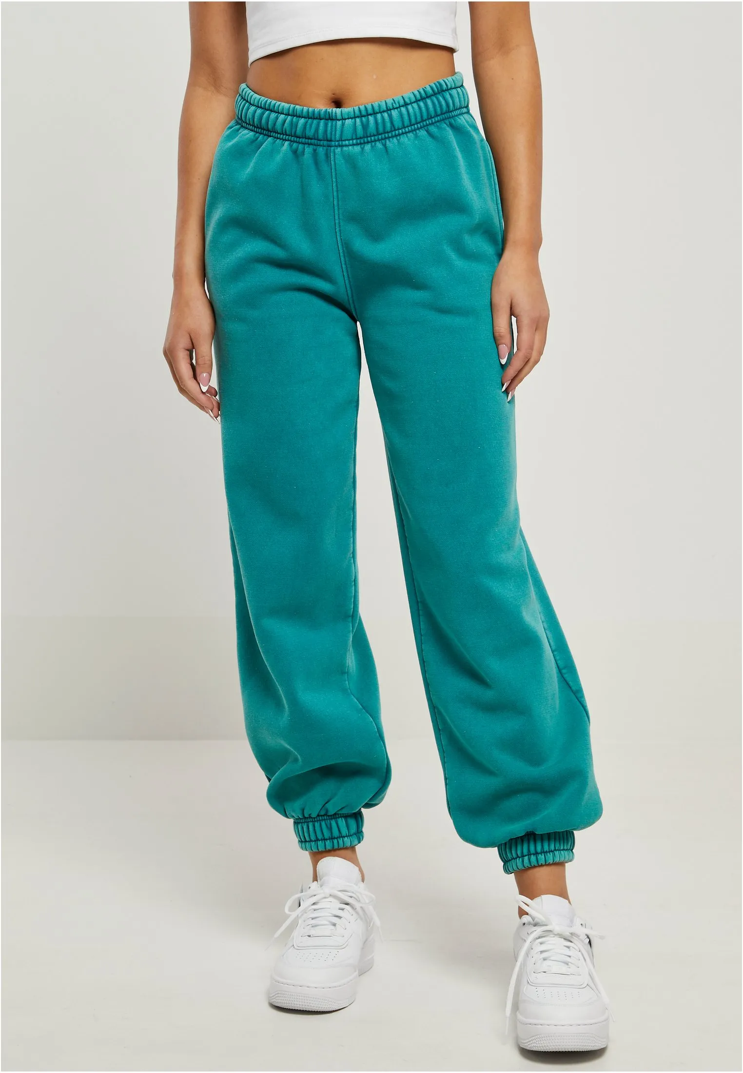 HIGH WAIST STONE WASHED - Pantaloni sportivi