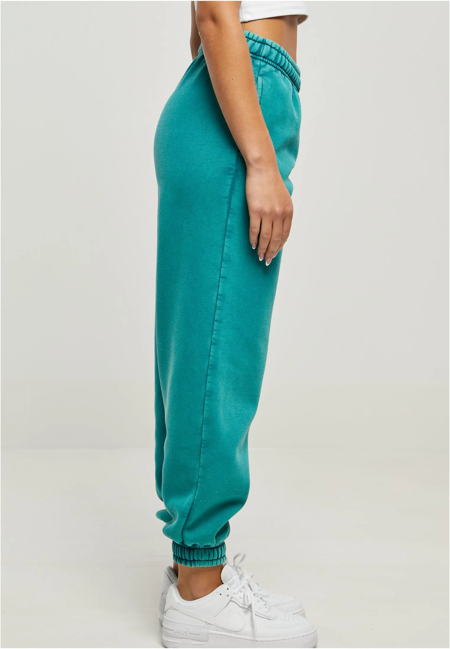 HIGH WAIST STONE WASHED - Pantaloni sportivi