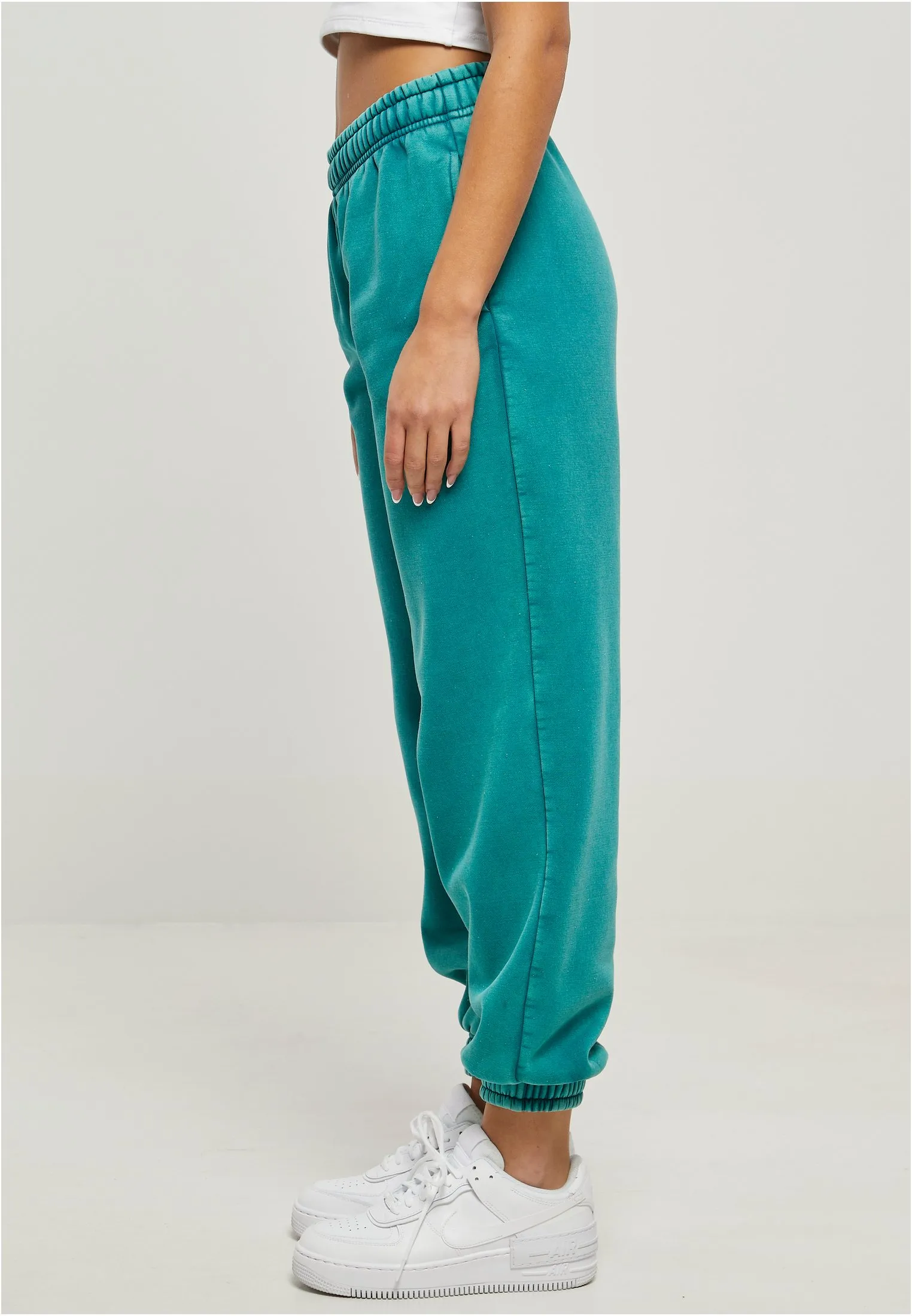 HIGH WAIST STONE WASHED - Pantaloni sportivi