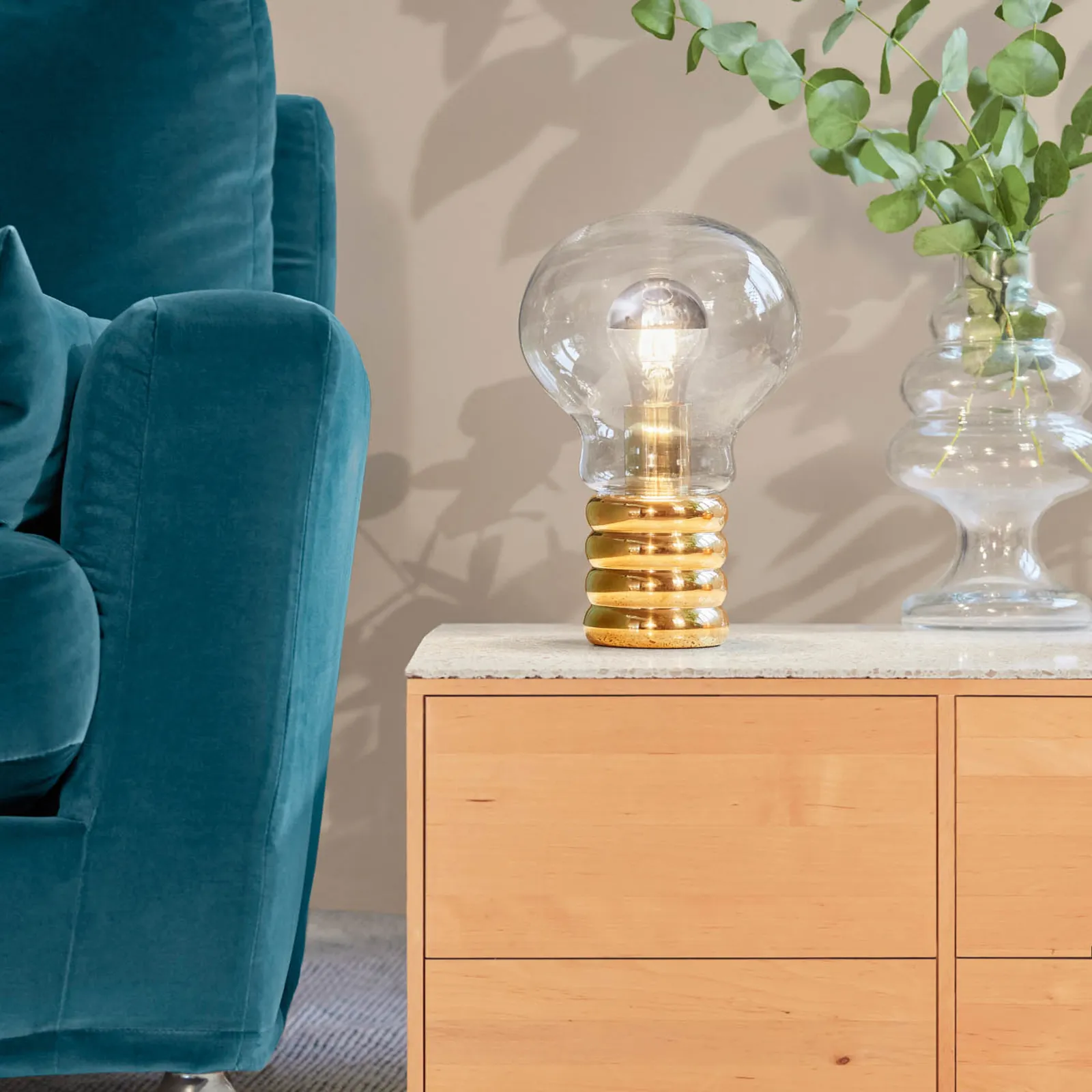 Ingo Maurer Bulb Brass LED da tavolo, ottone