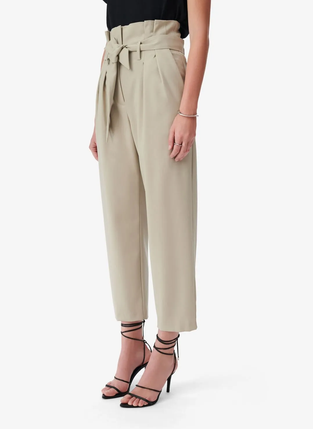  IRO   ARRISON - Pantalone dritto in lana mélange | Verde