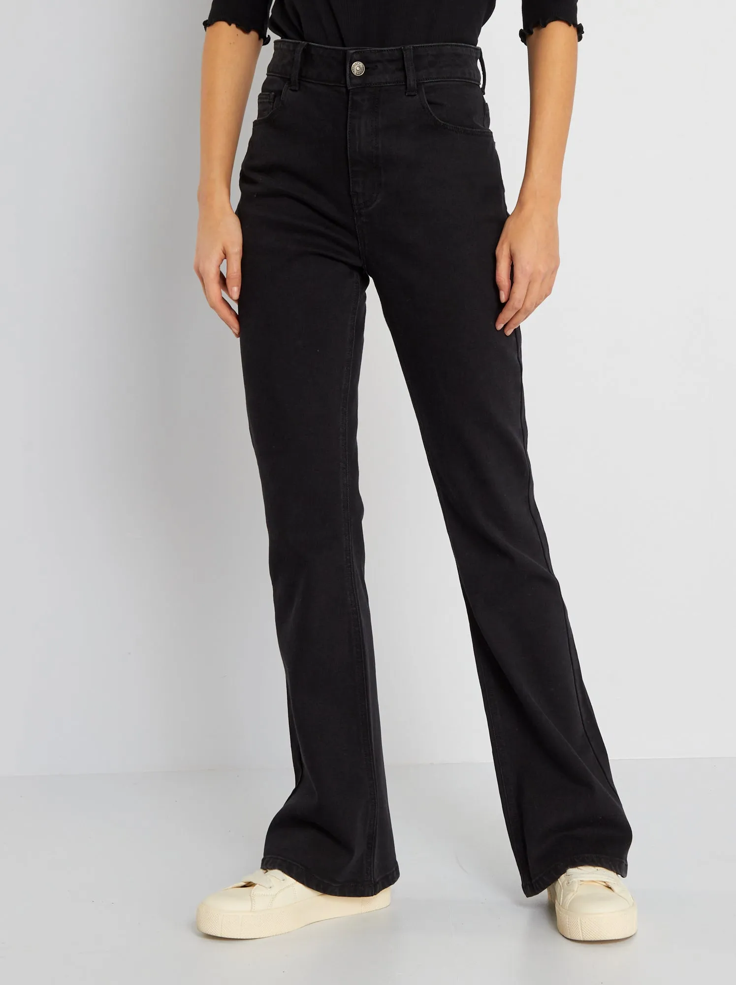 Jeans flare - L32 - NERO