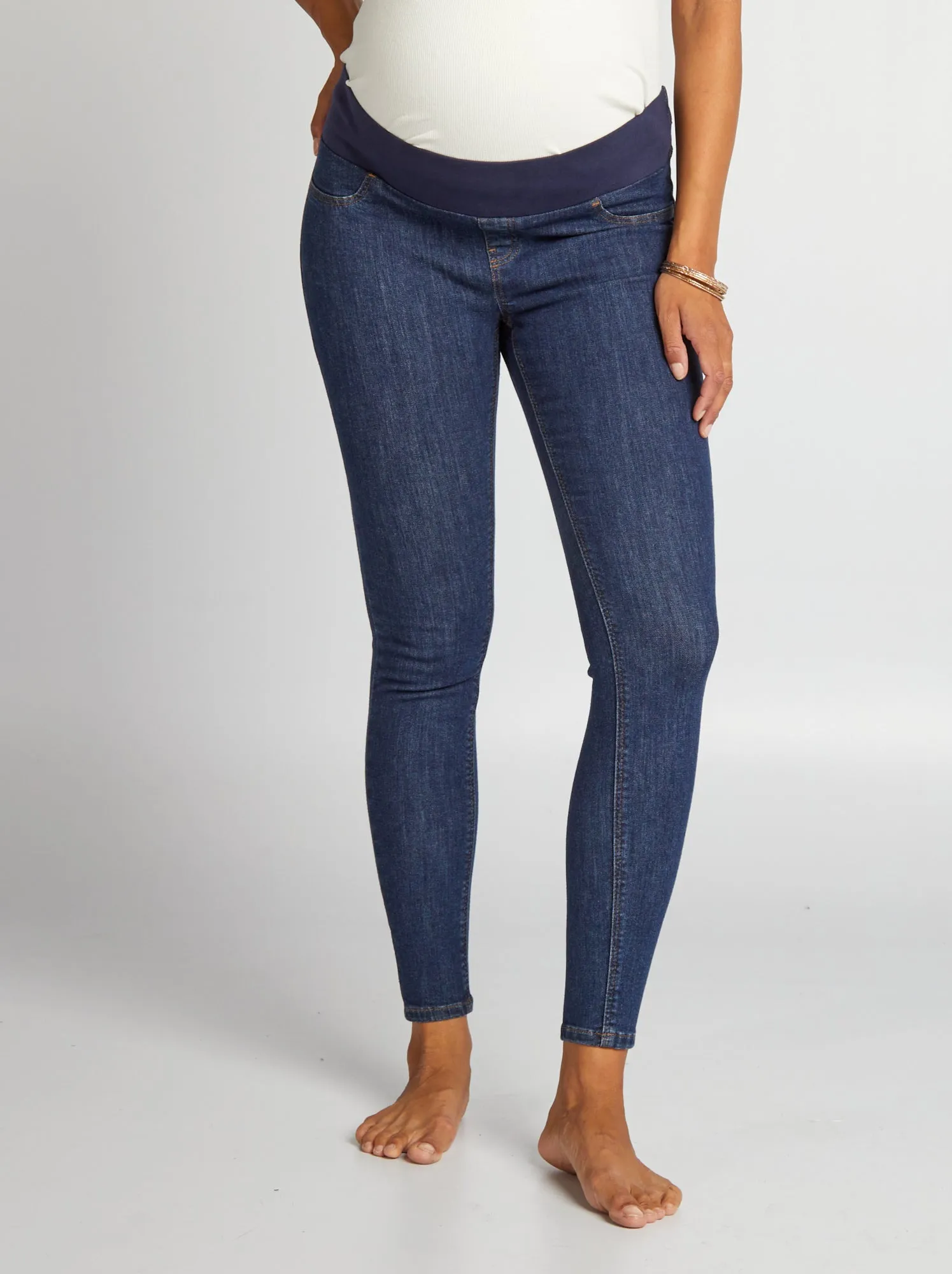 Jeans premaman skinny super stretch - Inizio gravidanza - piccola fascia - BLU