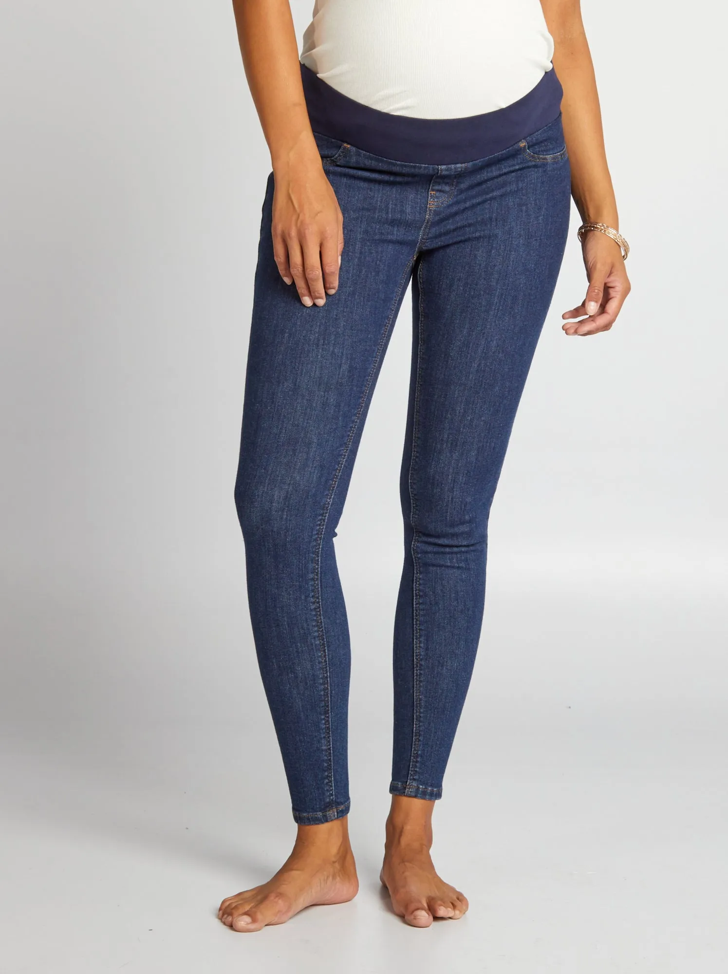 Jeans premaman skinny super stretch - Inizio gravidanza - piccola fascia - BLU