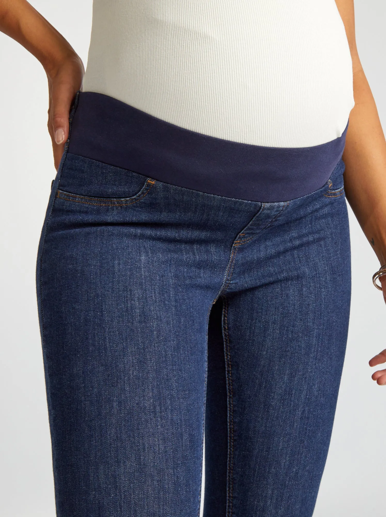 Jeans premaman skinny super stretch - Inizio gravidanza - piccola fascia - BLU