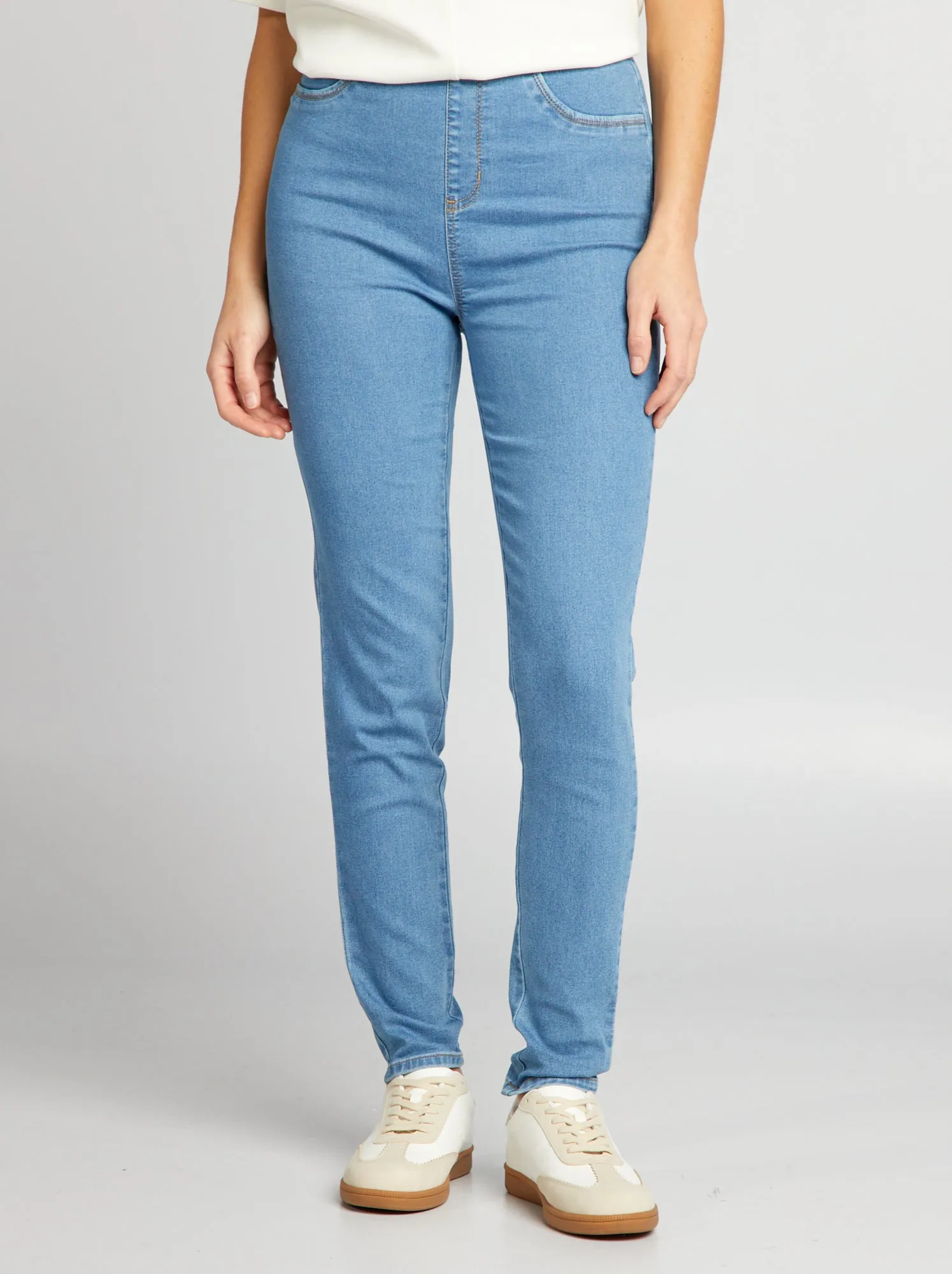 Jeggings a vita alta stretch - BLU