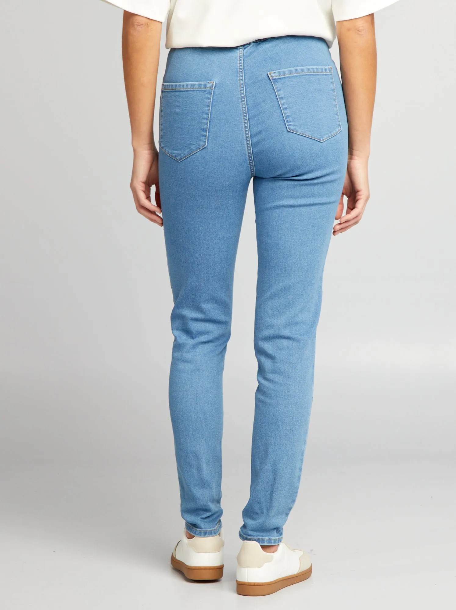 Jeggings a vita alta stretch - BLU