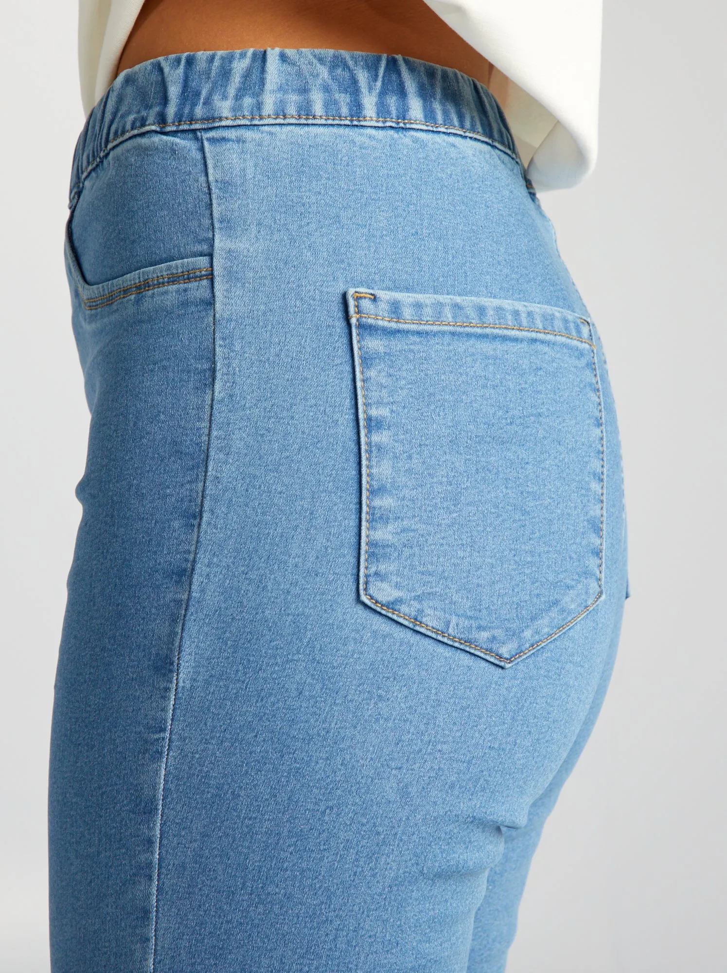 Jeggings a vita alta stretch - BLU