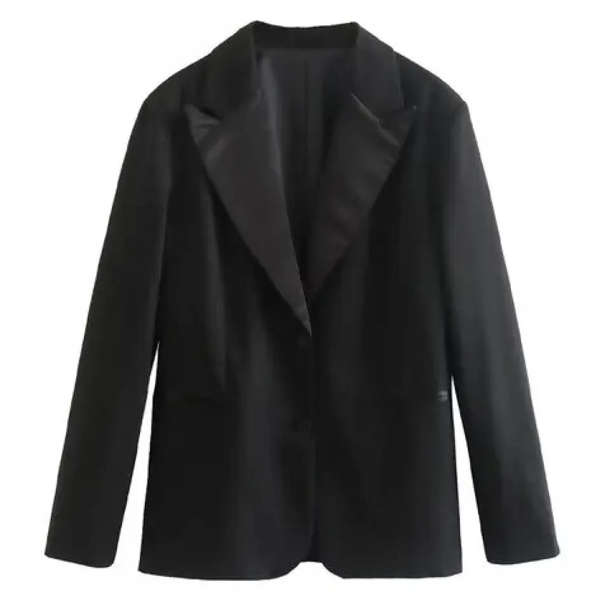 Kpytomoa Moda Donna Patchwork Abbigliamento da ufficio Blazer Cappotto Vintage Manica lunga Tasche a filetto Capispalla femminil