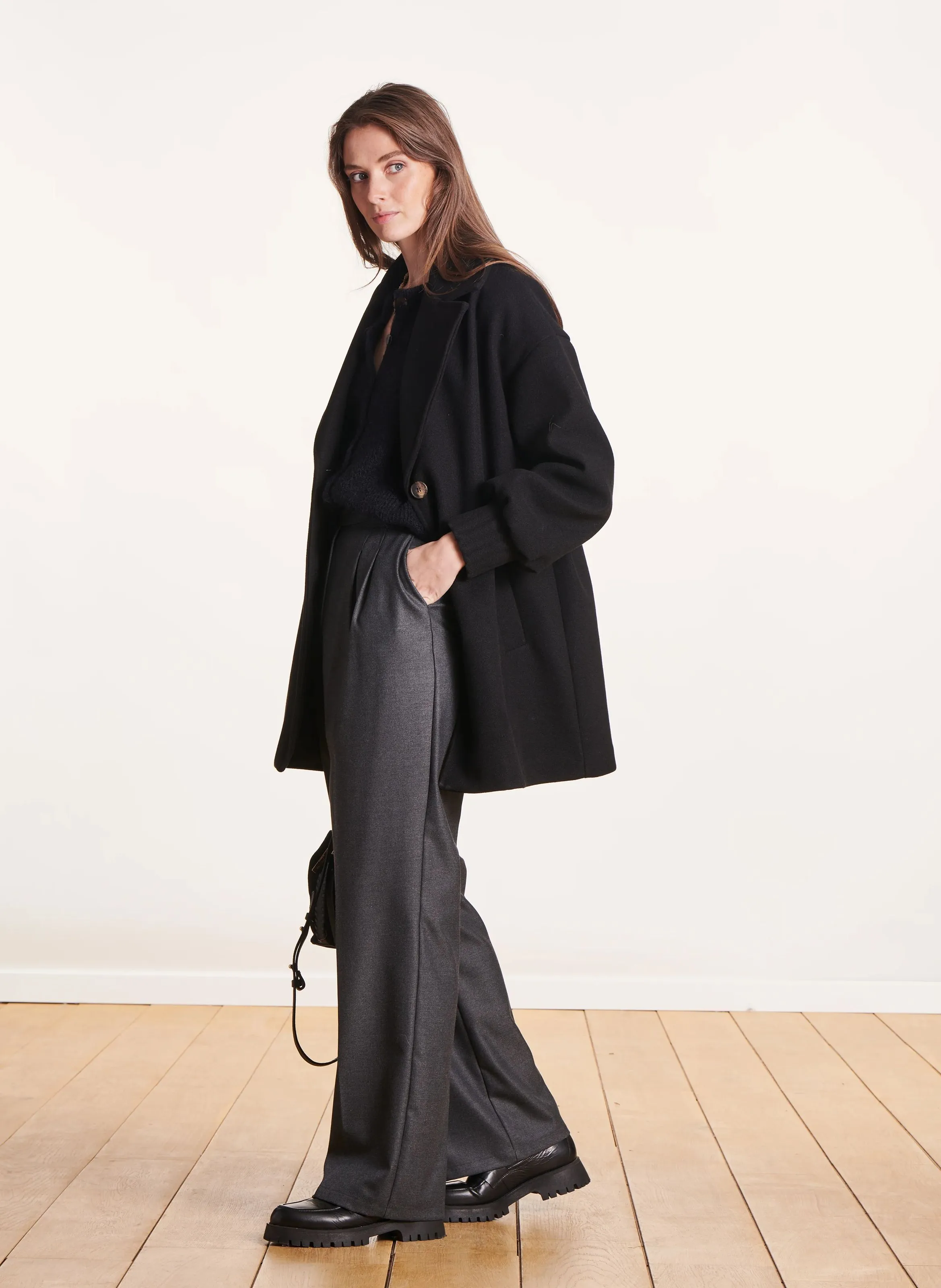  LA FEE MARABOUTEE   Cappotto collo tailleur | Nero
