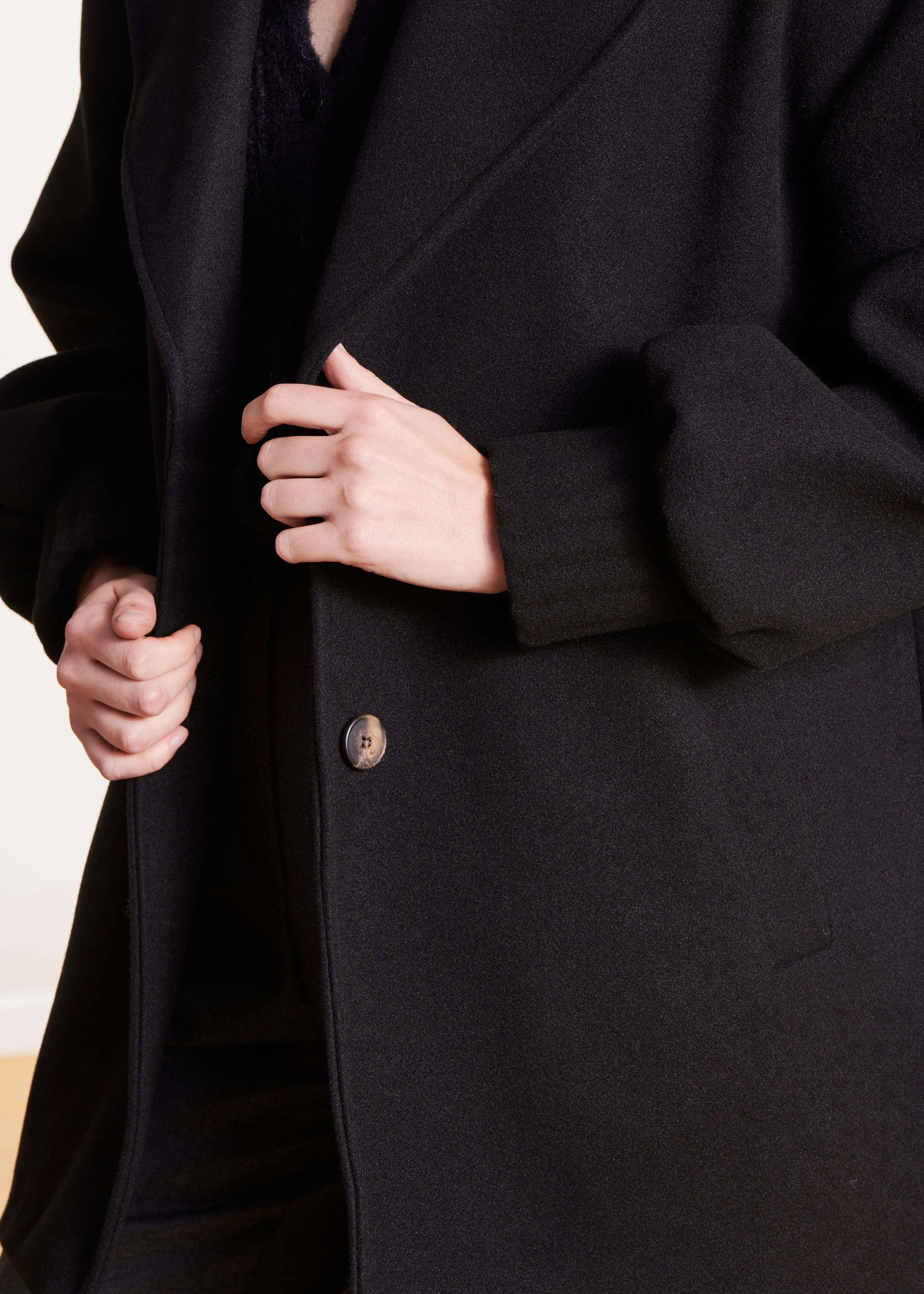  LA FEE MARABOUTEE   Cappotto collo tailleur | Nero