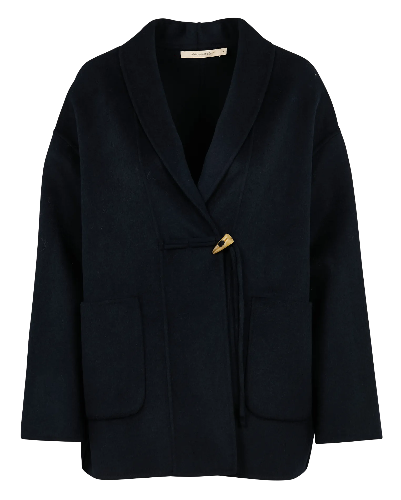  LA FEE MARABOUTEE   Cappotto corto in lana mélange | Blu