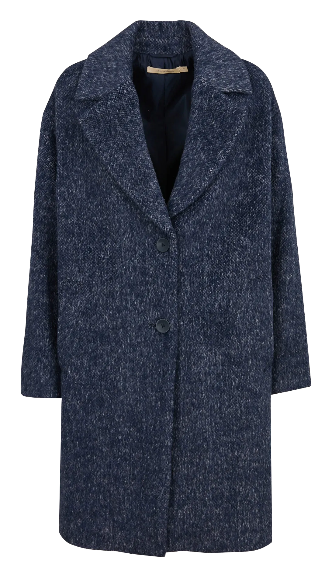  LA FEE MARABOUTEE   Cappotto oversize in lana riciclata mista | Blu