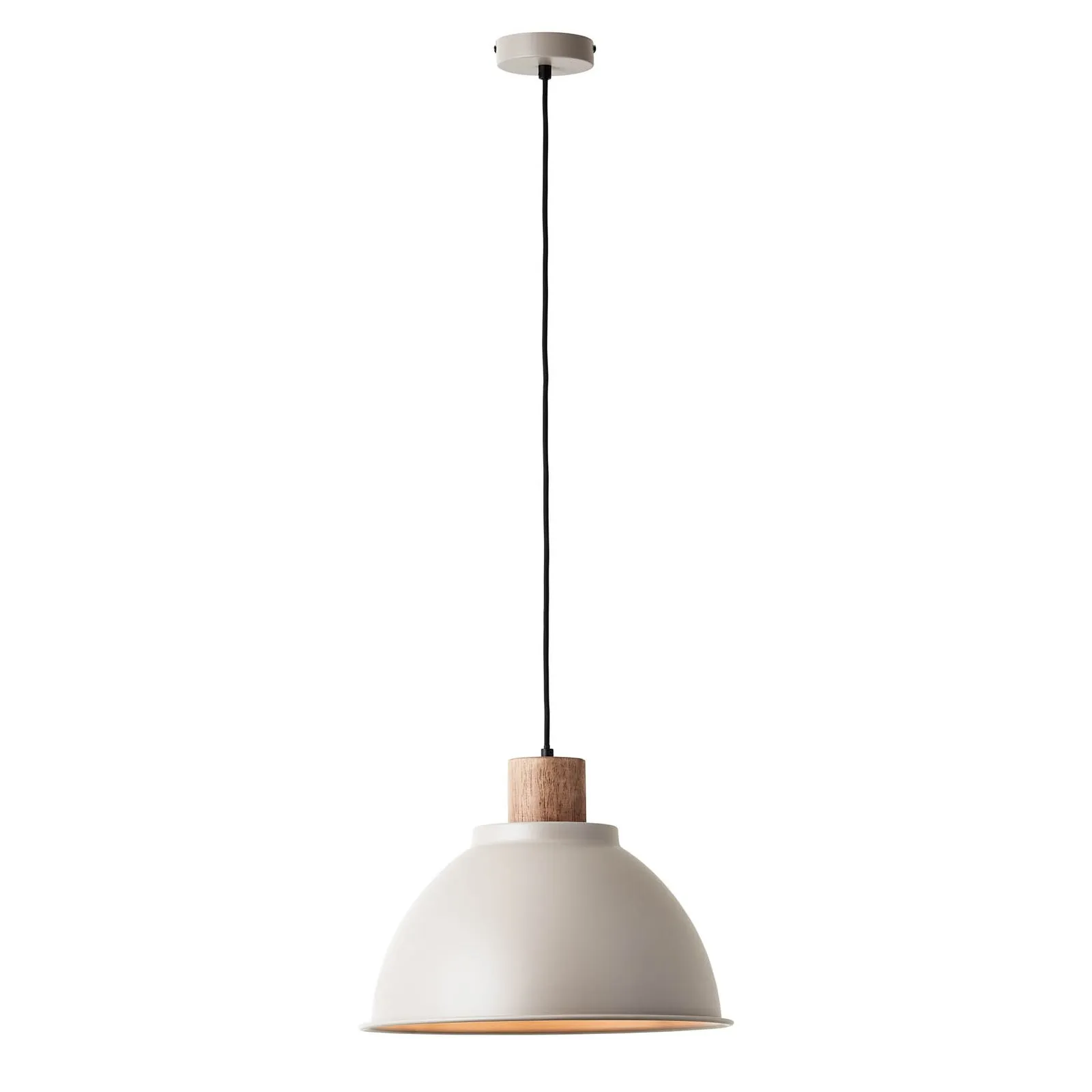 Lampada a sospensione Erena con legno, talpa