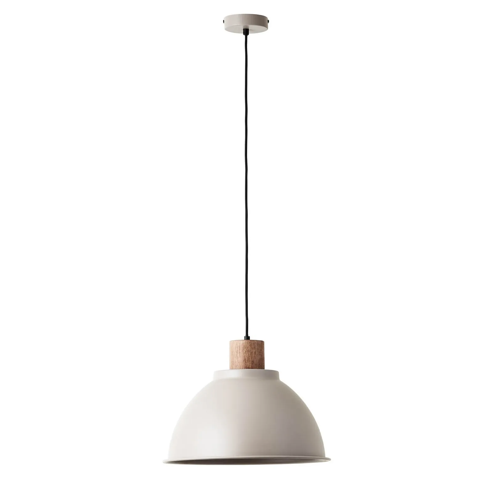 Lampada a sospensione Erena con legno, talpa
