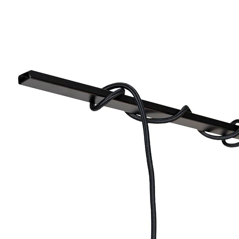 Lampada a sospensione moderna nera cavi intrecciati a 6 luci - Facil