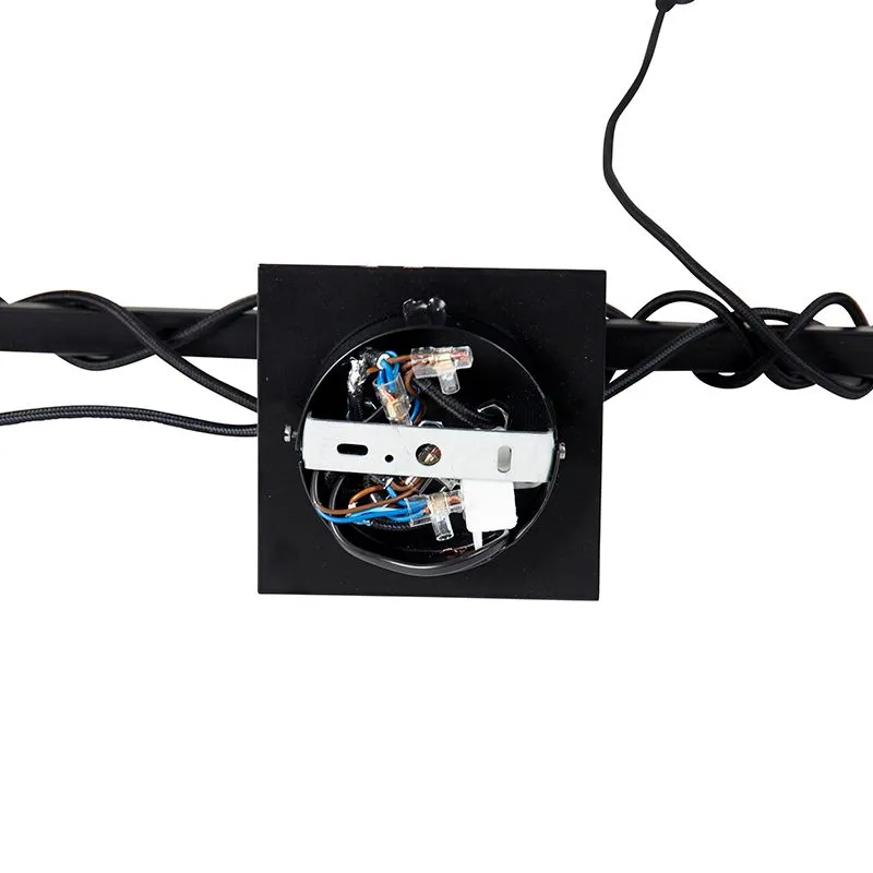 Lampada a sospensione moderna nera cavi intrecciati a 6 luci - Facil