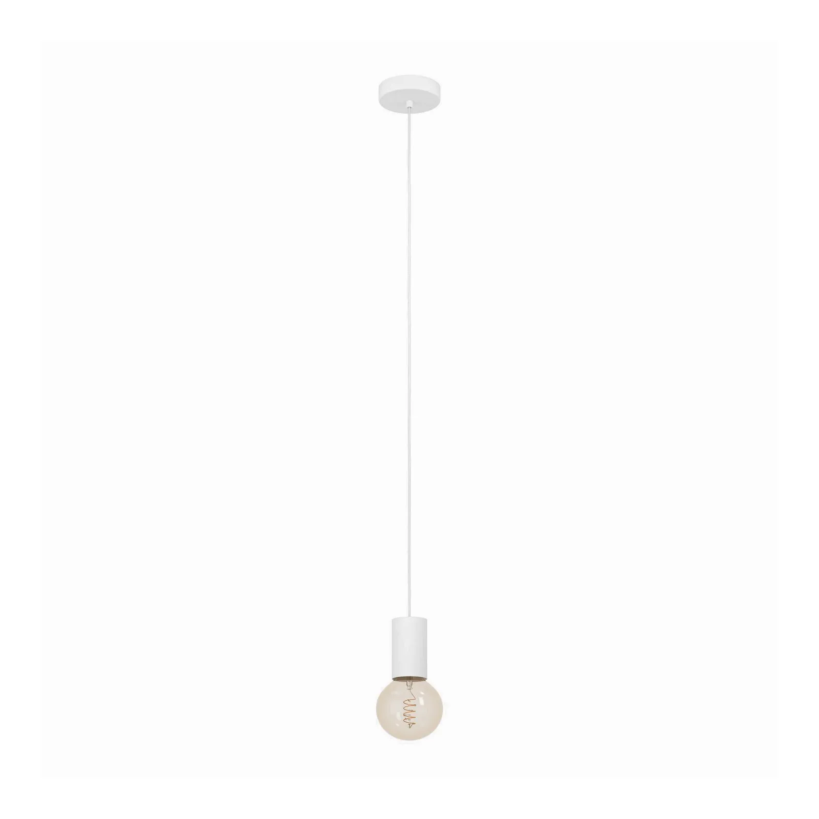Lampada a sospensione Pozueta 1, 1 luce, bianco