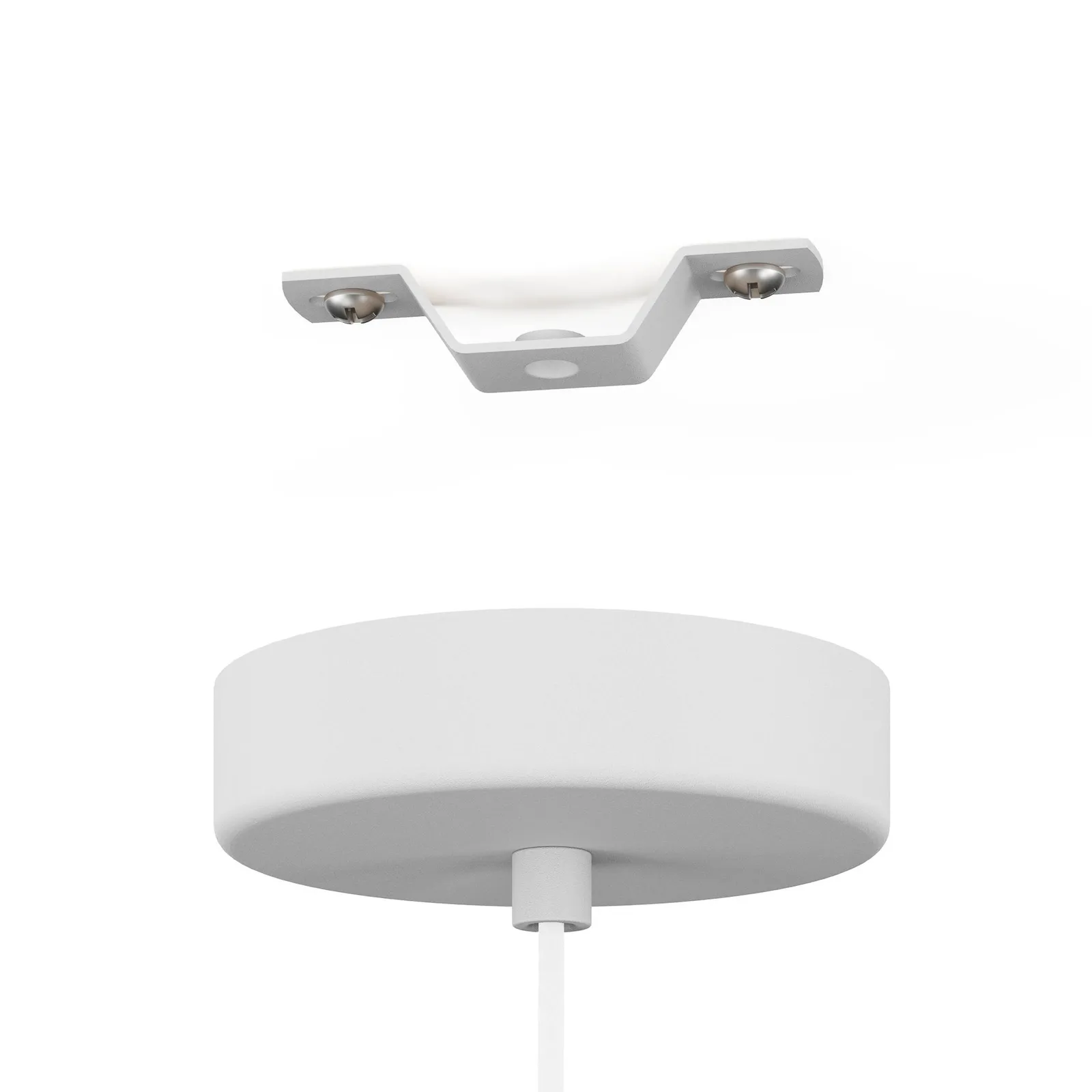 Lampada a sospensione Pozueta 1, 1 luce, bianco