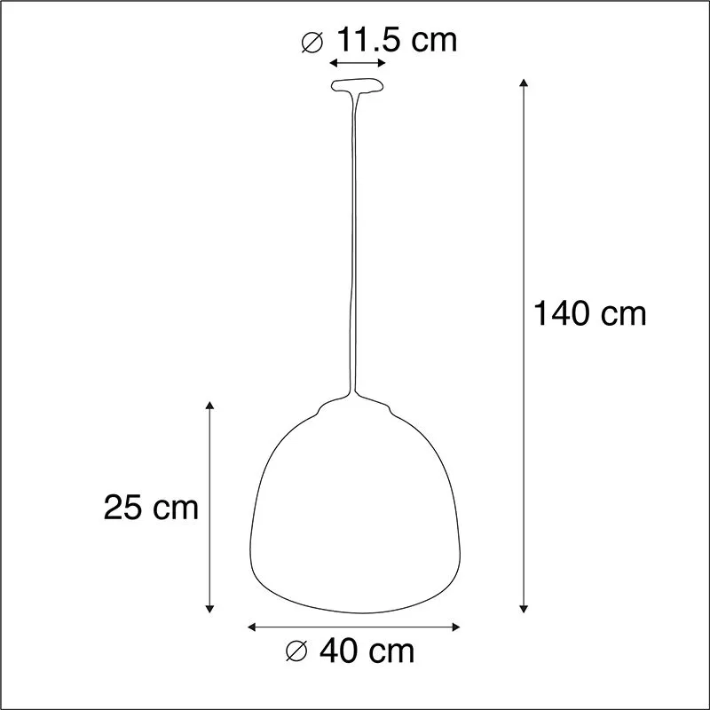 Lampada a sospensione scandinava grigia 40 cm - Hoodi