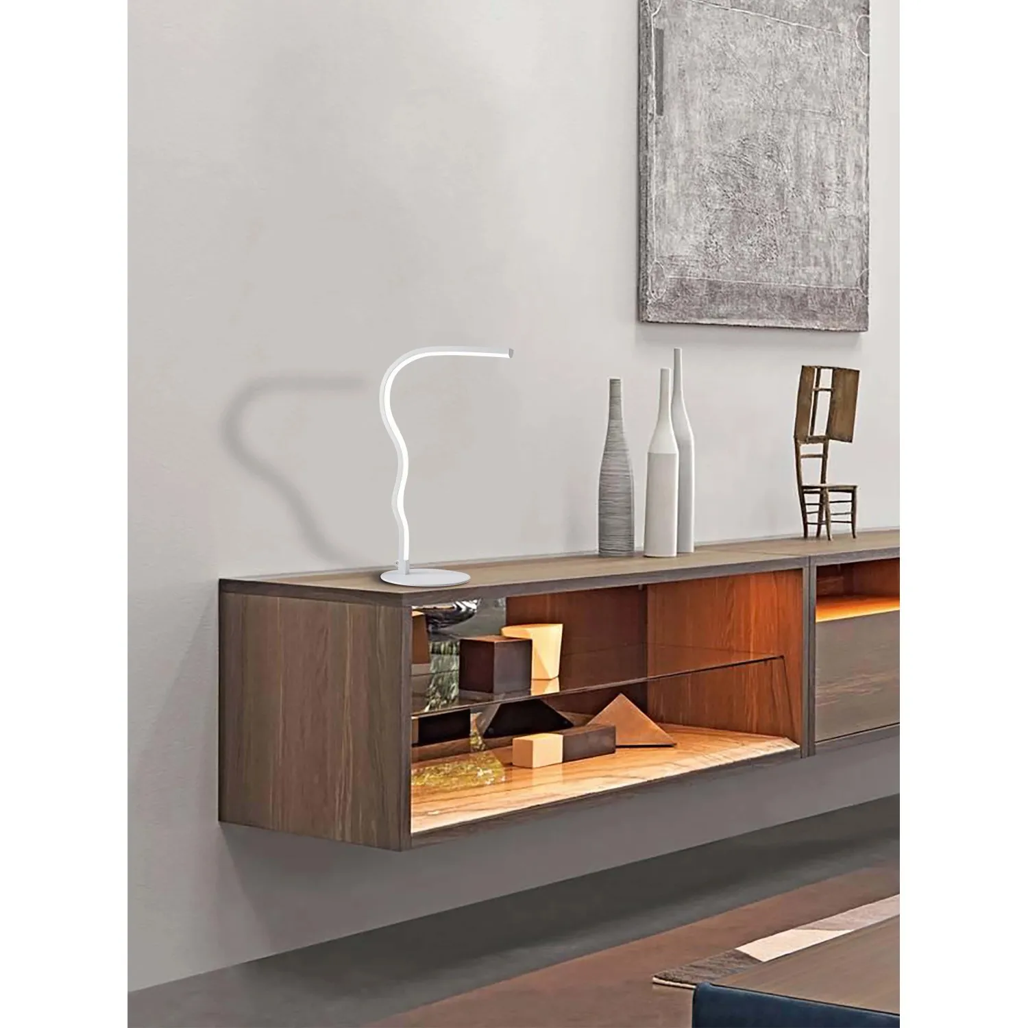 Lampada da appoggio LED in alluminio Roxie 8 W 4500 K bianco