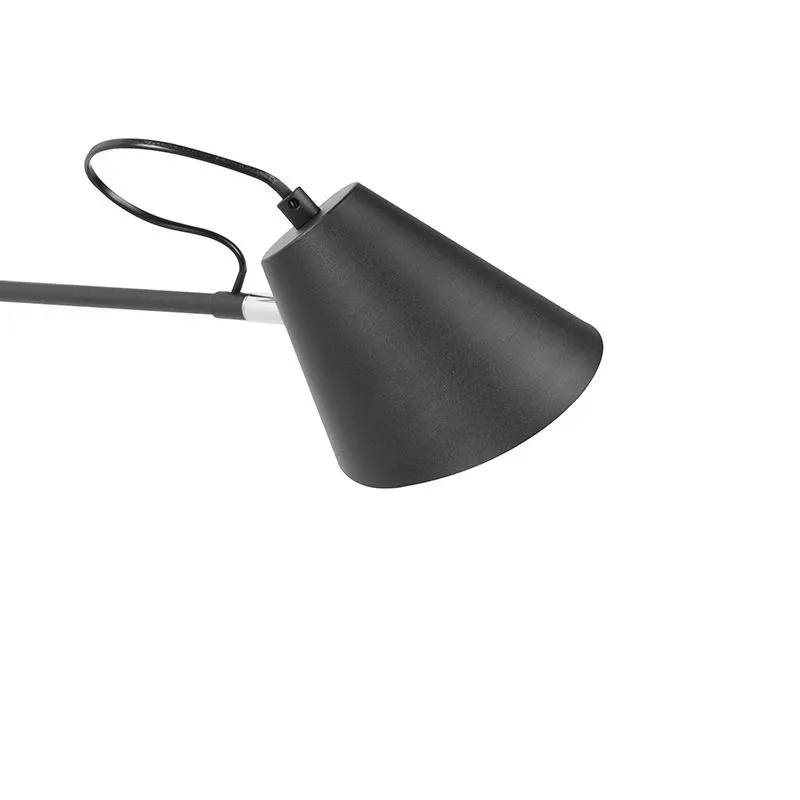 Lampada da parete design nera a 2 luci regolabile - Lune