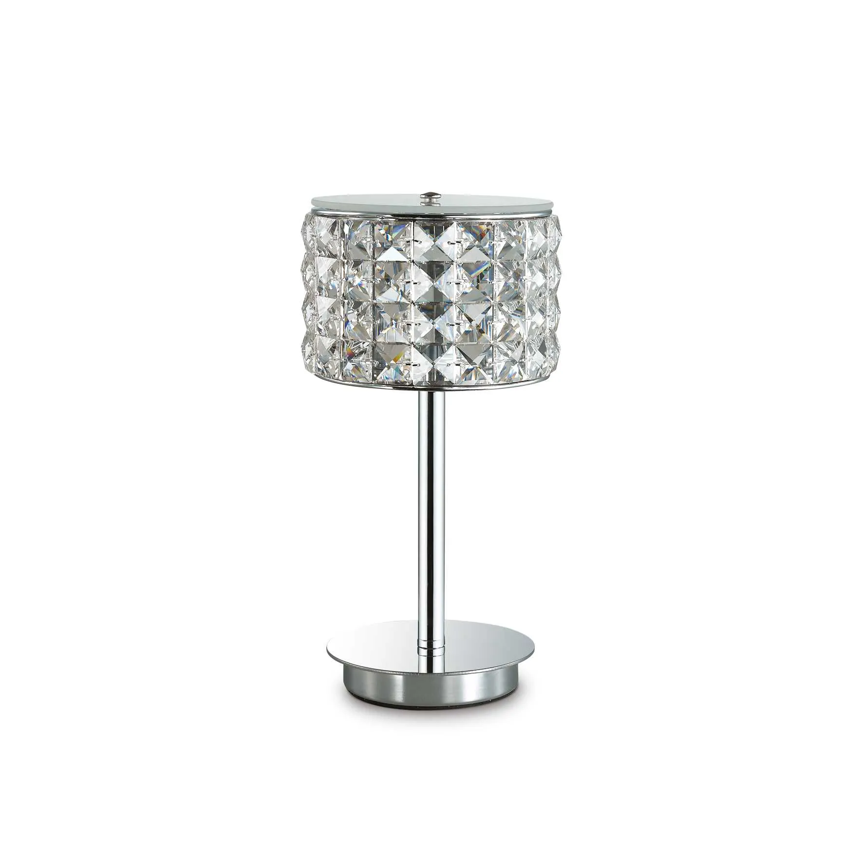 Lampada da Tavolo IDEAL LUX – ROMA Metallo Cromo Cristallo