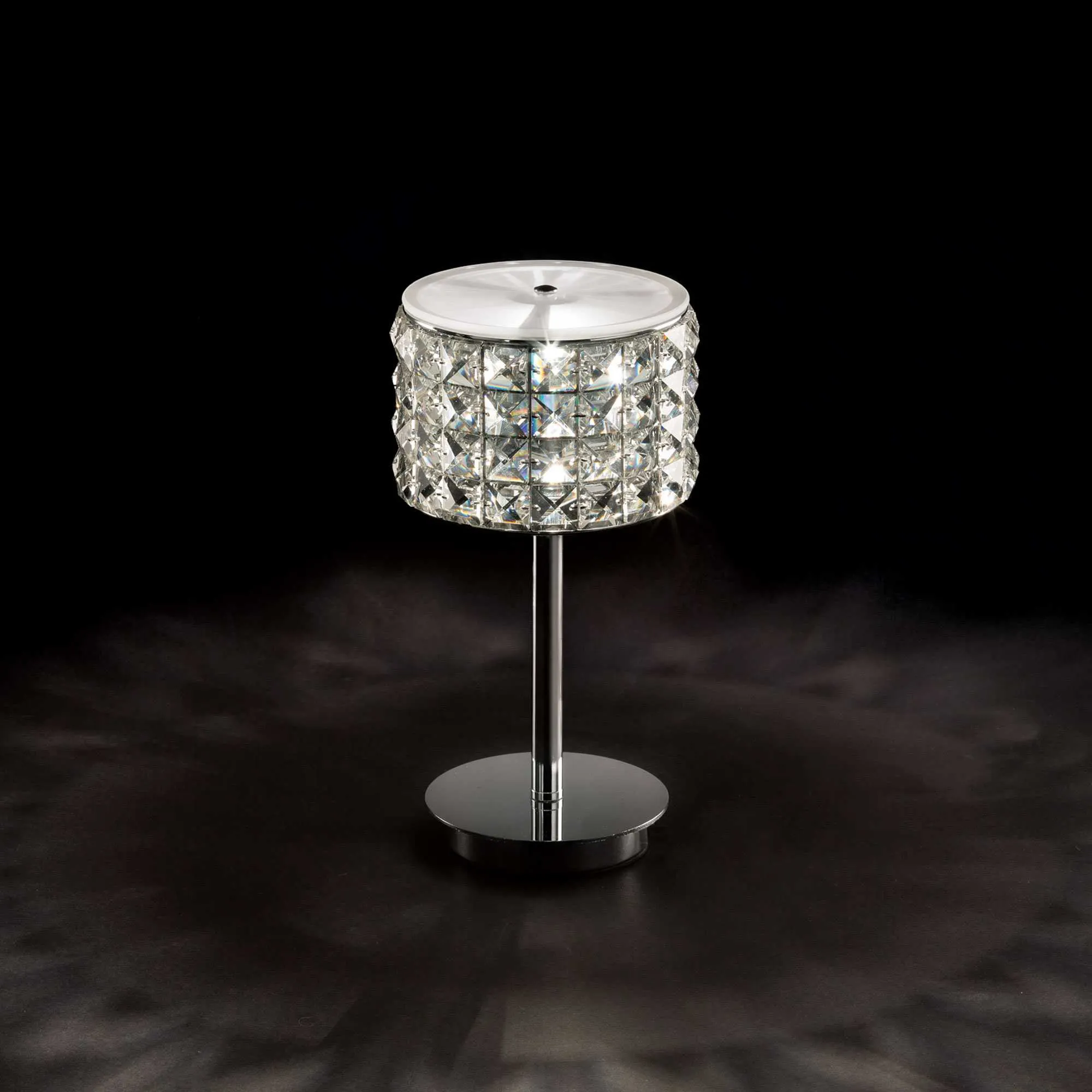 Lampada da Tavolo IDEAL LUX – ROMA Metallo Cromo Cristallo