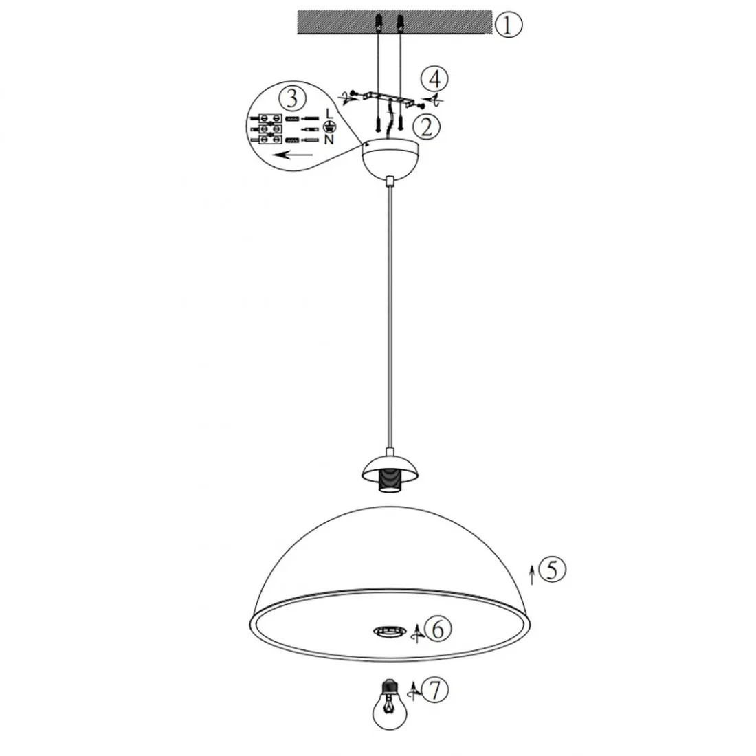 Lampadario classico Trio Lighting ROMINO II 308000132 E27 LED metallo sospensione