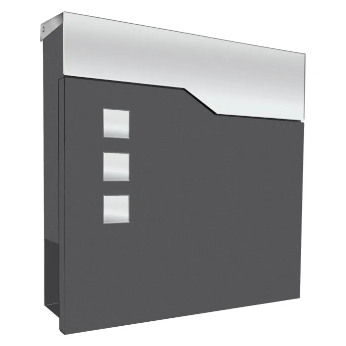 LCD Dusenbach Cassetta della posta Acciaio inox, Nero