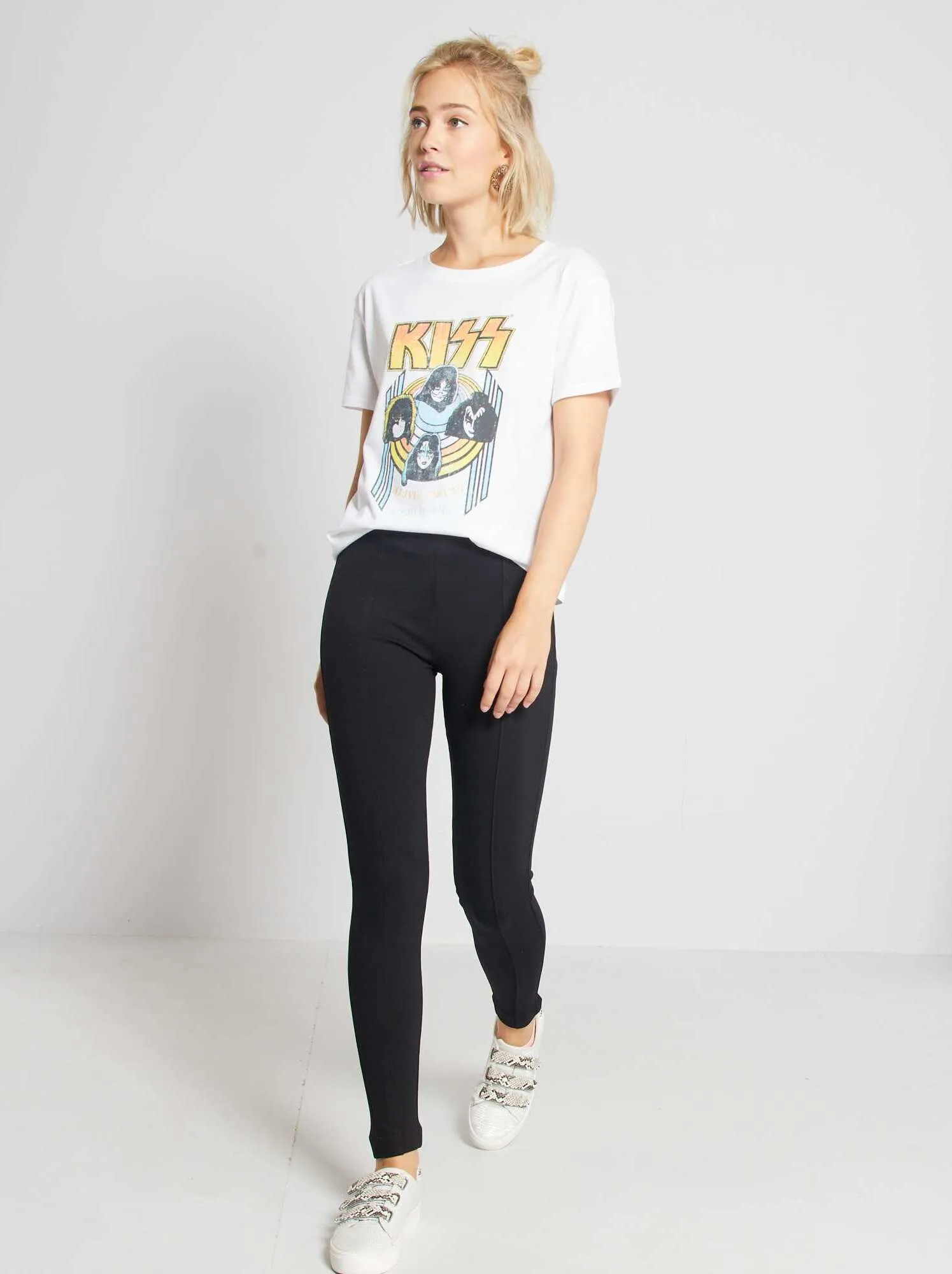 Leggings lunghi tinta unita - Nero