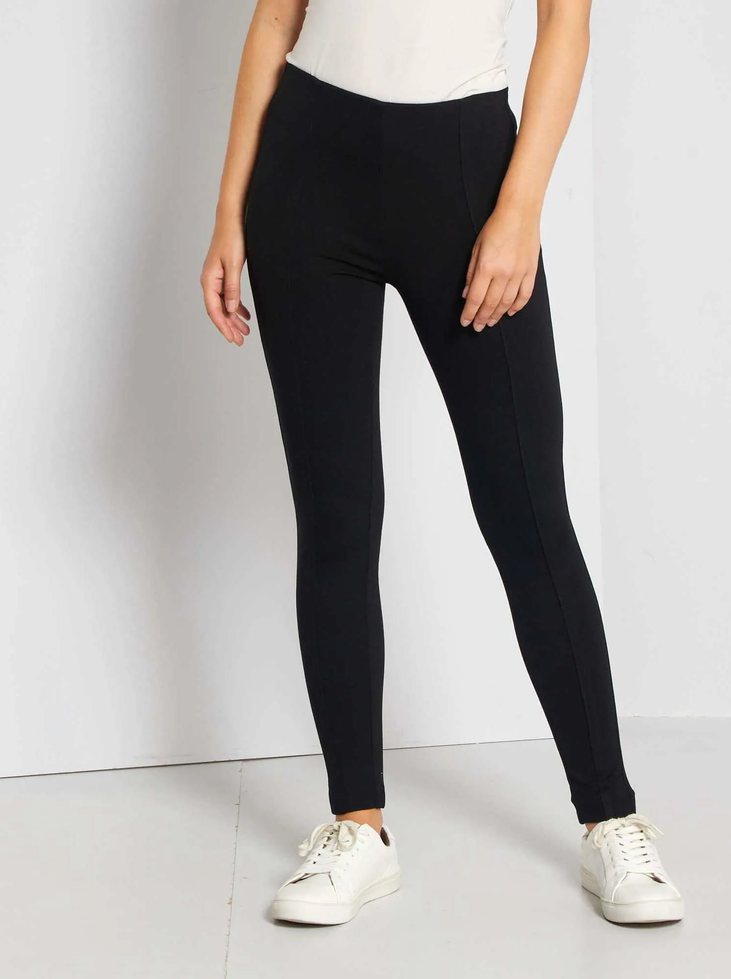Leggings lunghi tinta unita - Nero