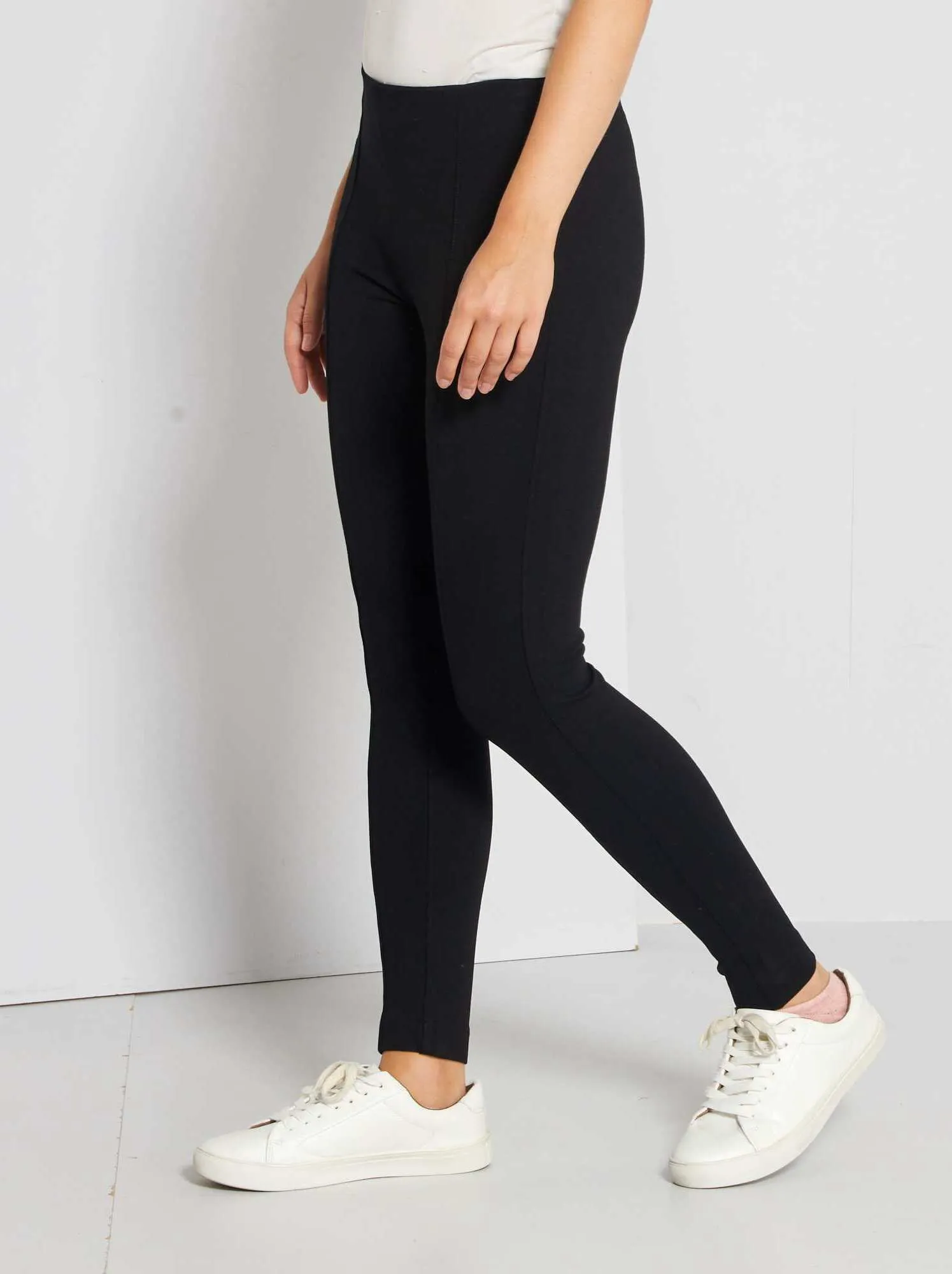 Leggings lunghi tinta unita - Nero