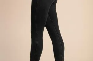 Leggings moda con cintura ampia, colore grigio