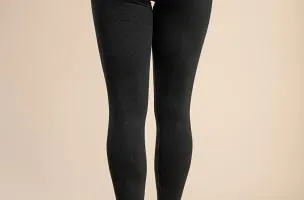 Leggings moda con cintura ampia, colore grigio