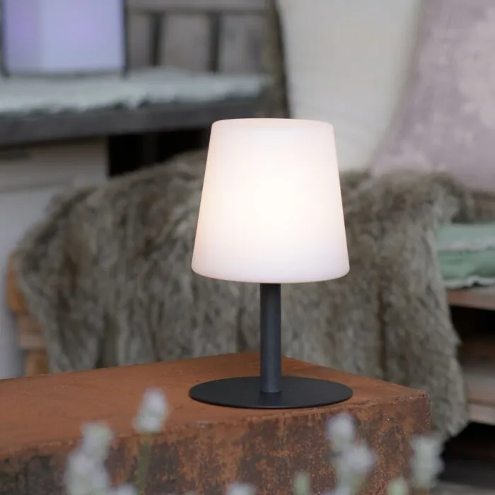 Leuchten Direkt KENO Lampada da tavolo LED Nero, 1-Luce