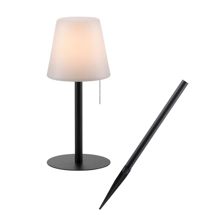 Leuchten Direkt KENO Lampada da tavolo LED Nero, 1-Luce