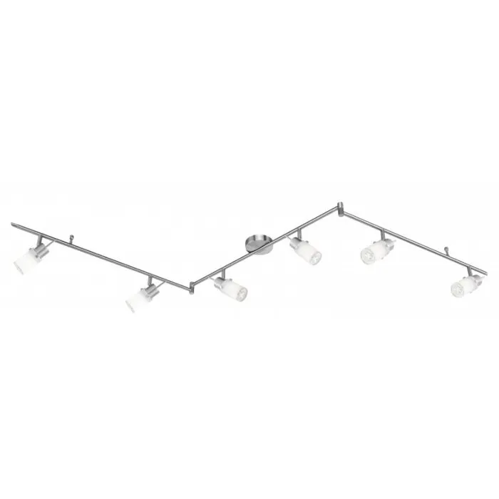 Leuchten Direkt MAX Plafoniera Acciaio inox, 6-Luci