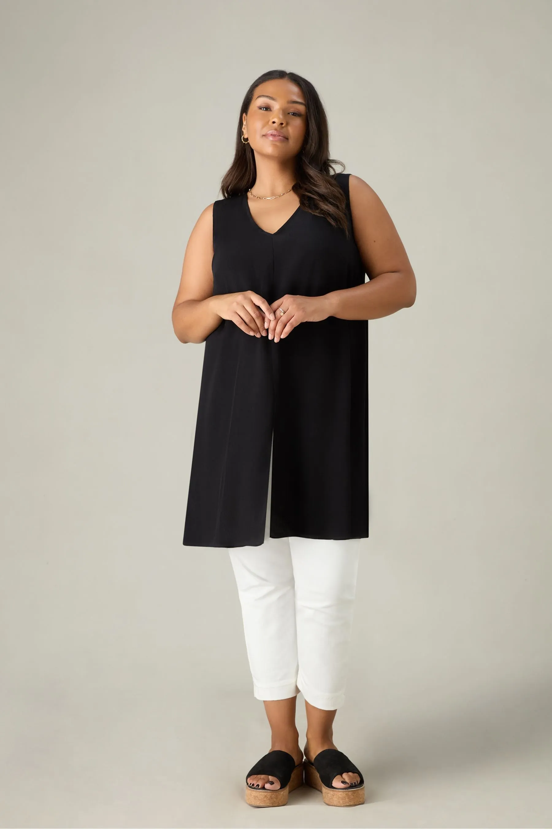 Live Unlimited Curve Split Front Tunic    