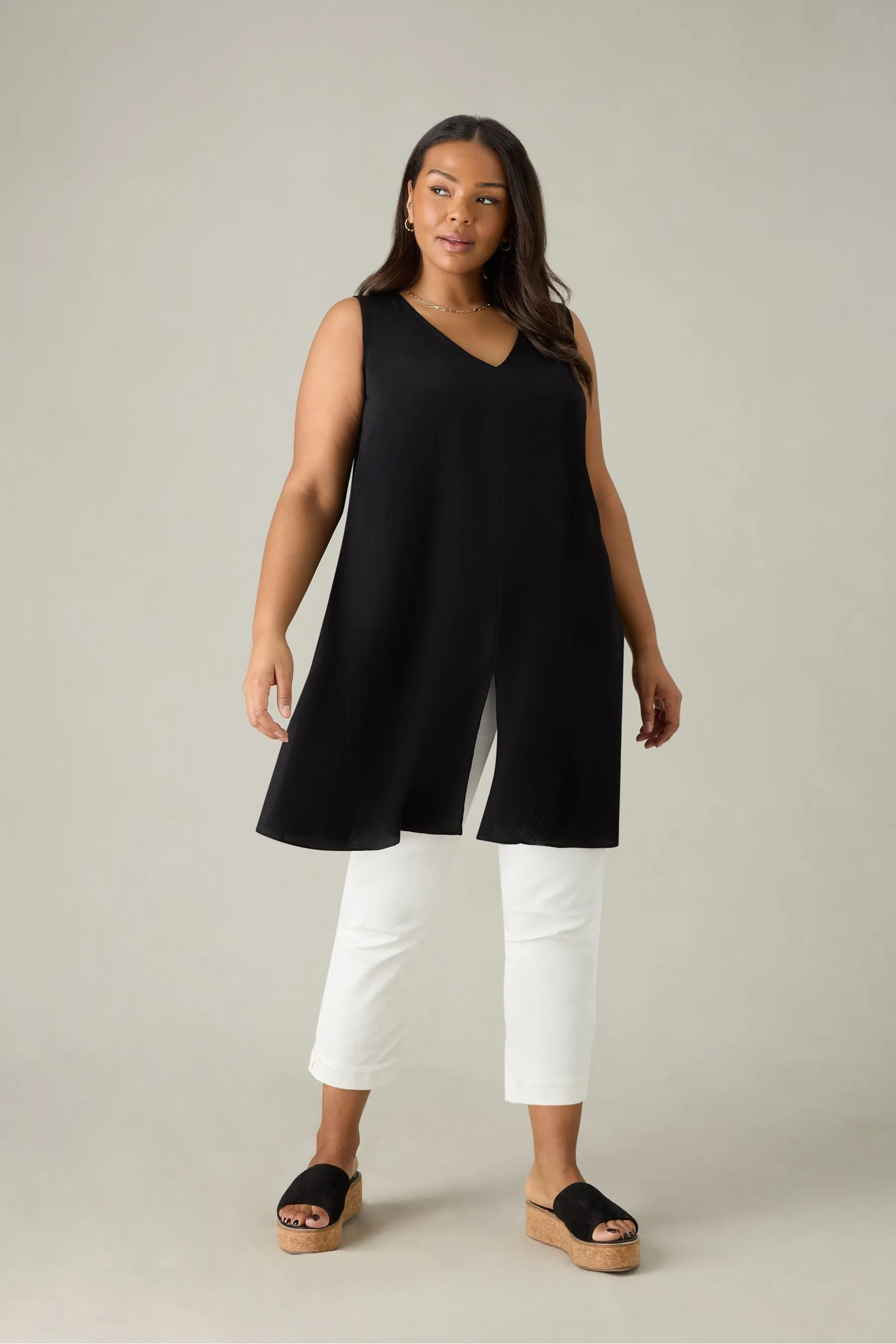 Live Unlimited Curve Split Front Tunic    