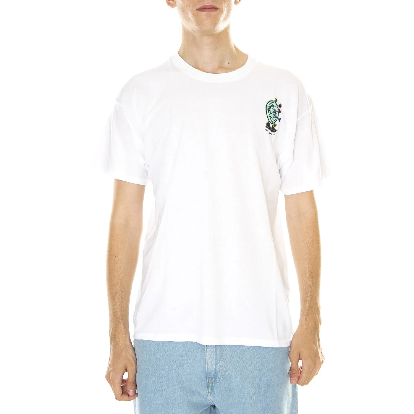 LONDON STORE M' Erk14 For London 02 White - Maglietta Girocollo Uomo Bianca    