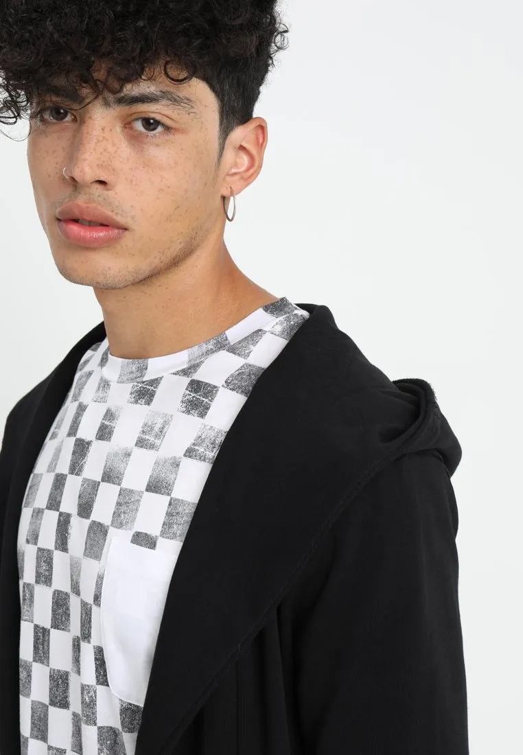 LONG HOODED OPEN EDGE CARDIGAN - Felpa con zip