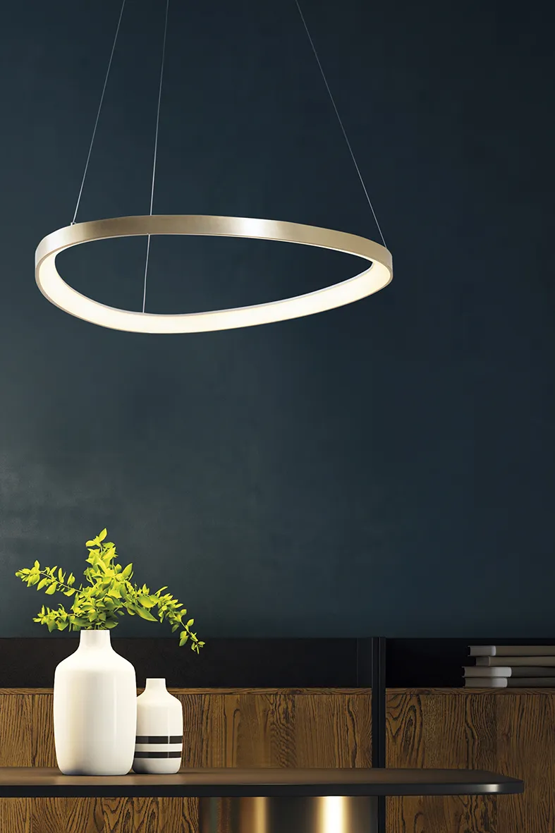 LOTUS – SOSPENSIONE LED 3K NERO 60W