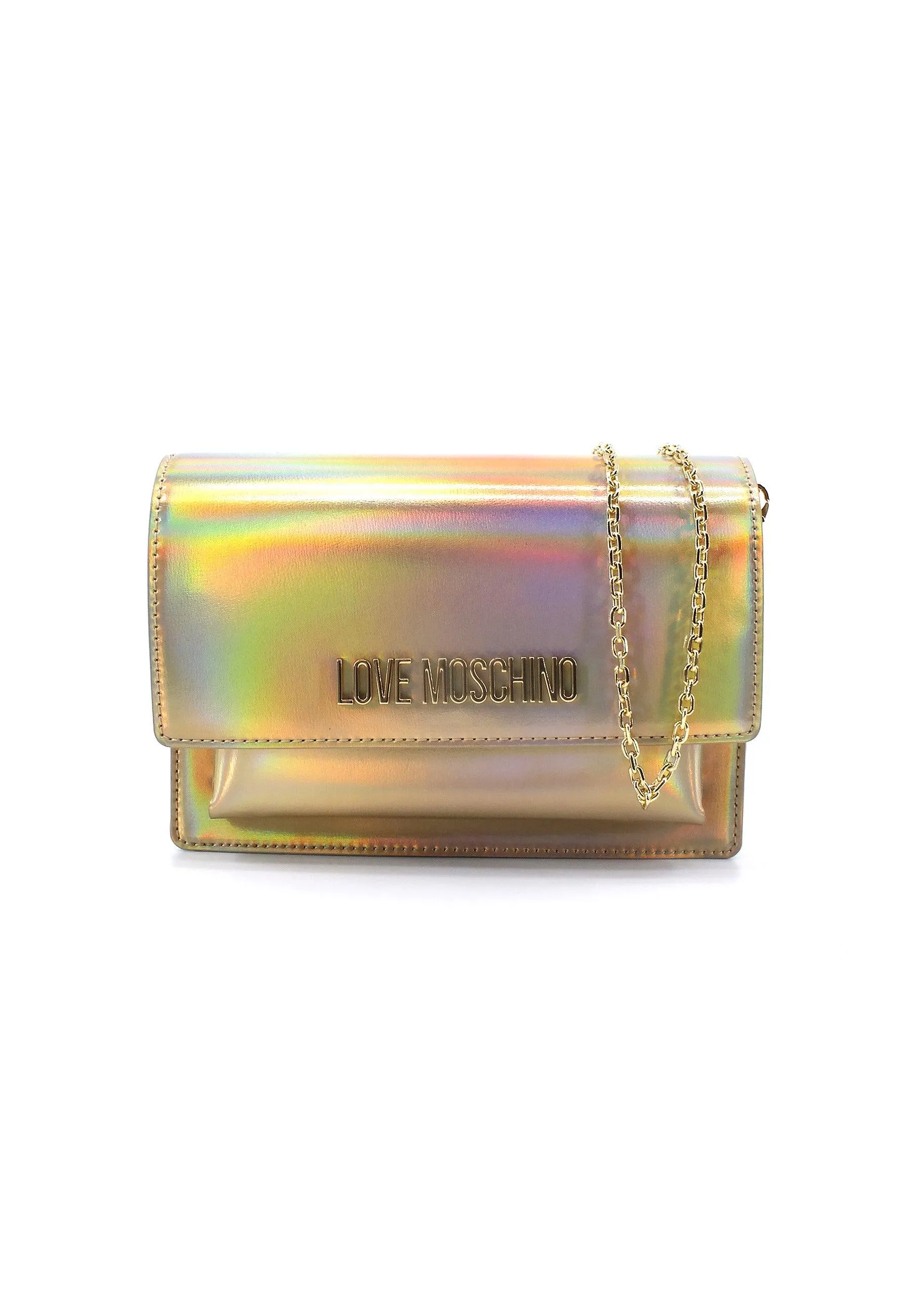 LOVE MOSCHINO Pochette Platino Oro Lamè JC4095PP1HLS0900
