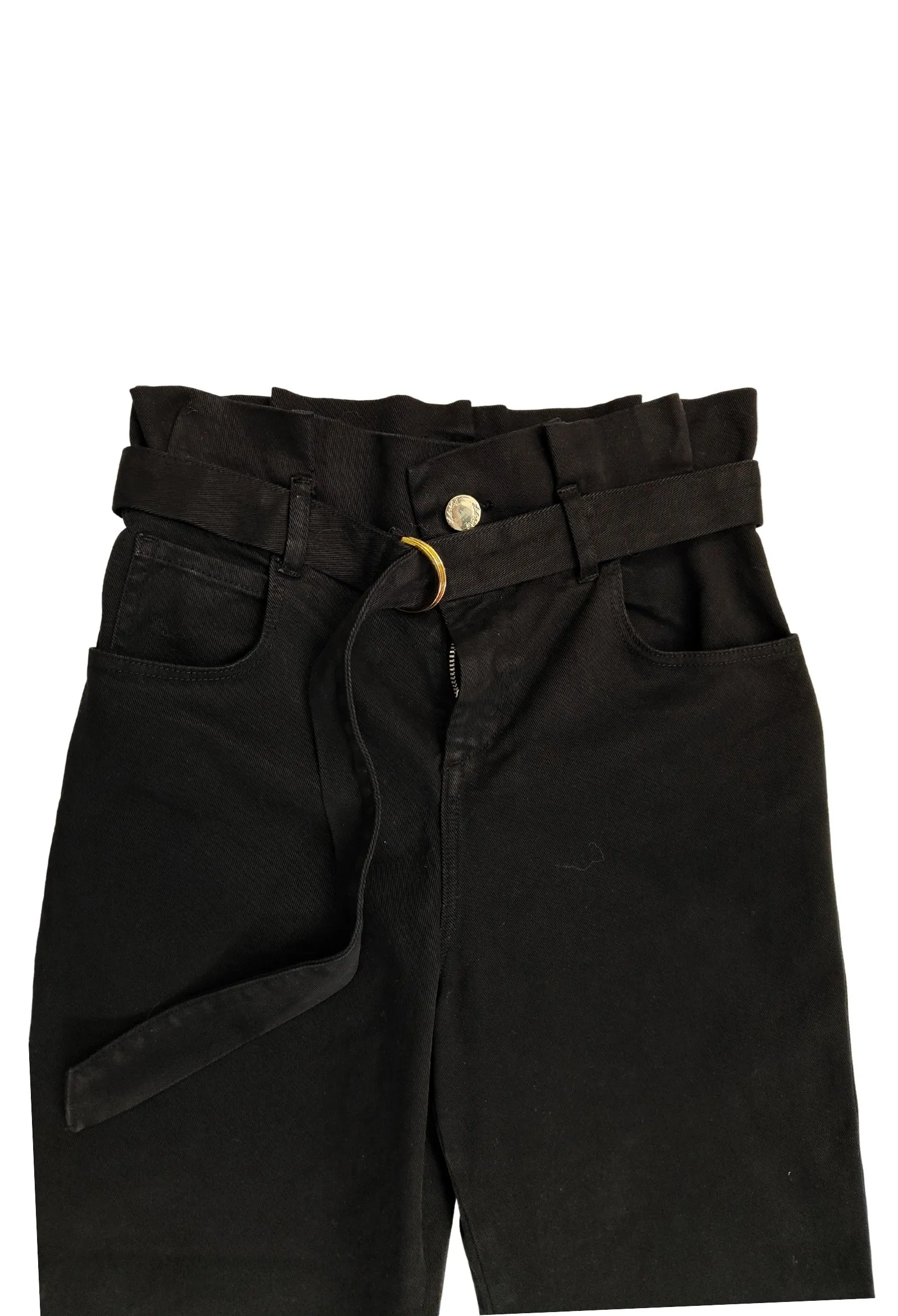 LULU  pantaloni neri modello caramella
