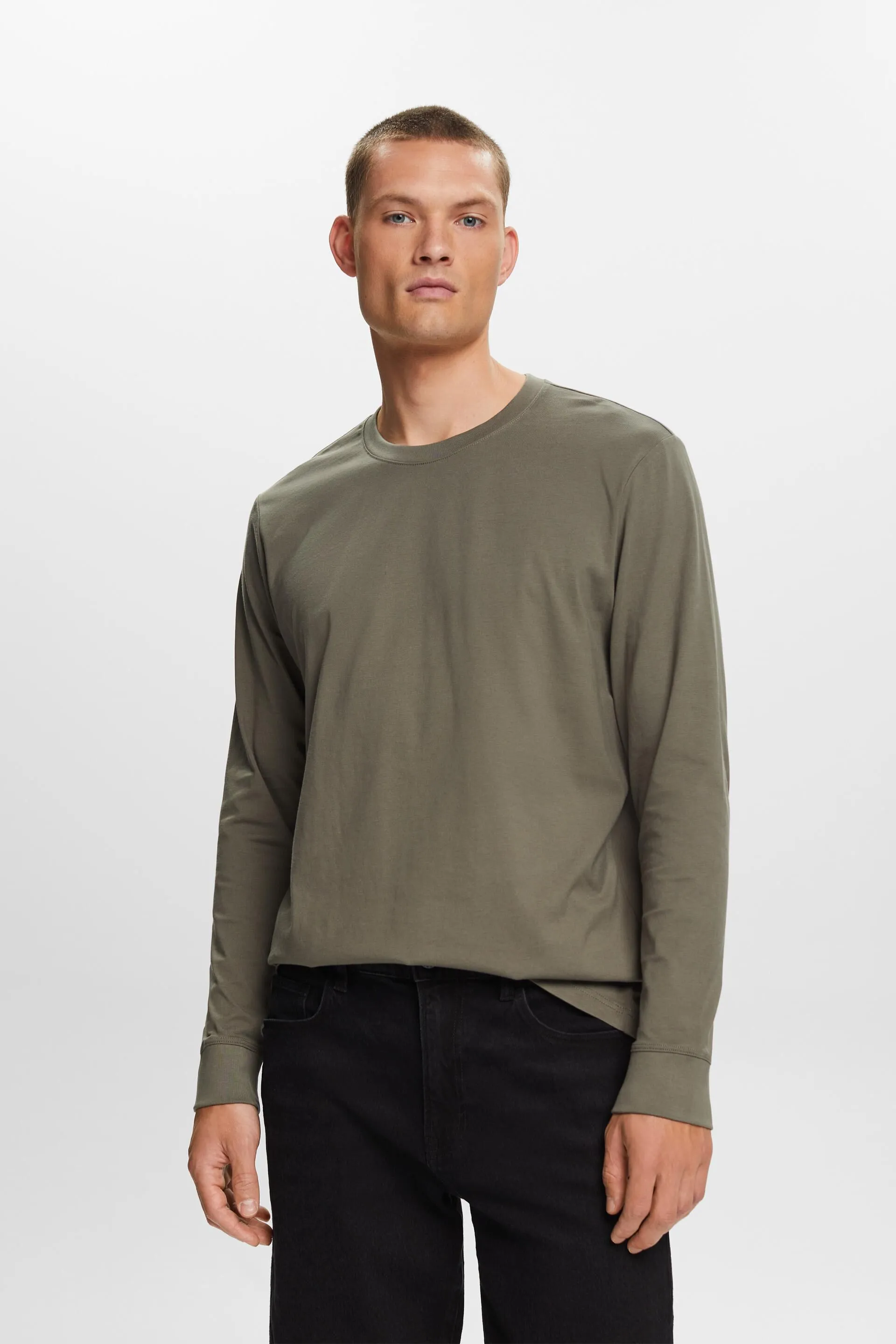 Maglia a maniche lunghe in jersey, 100% cotone